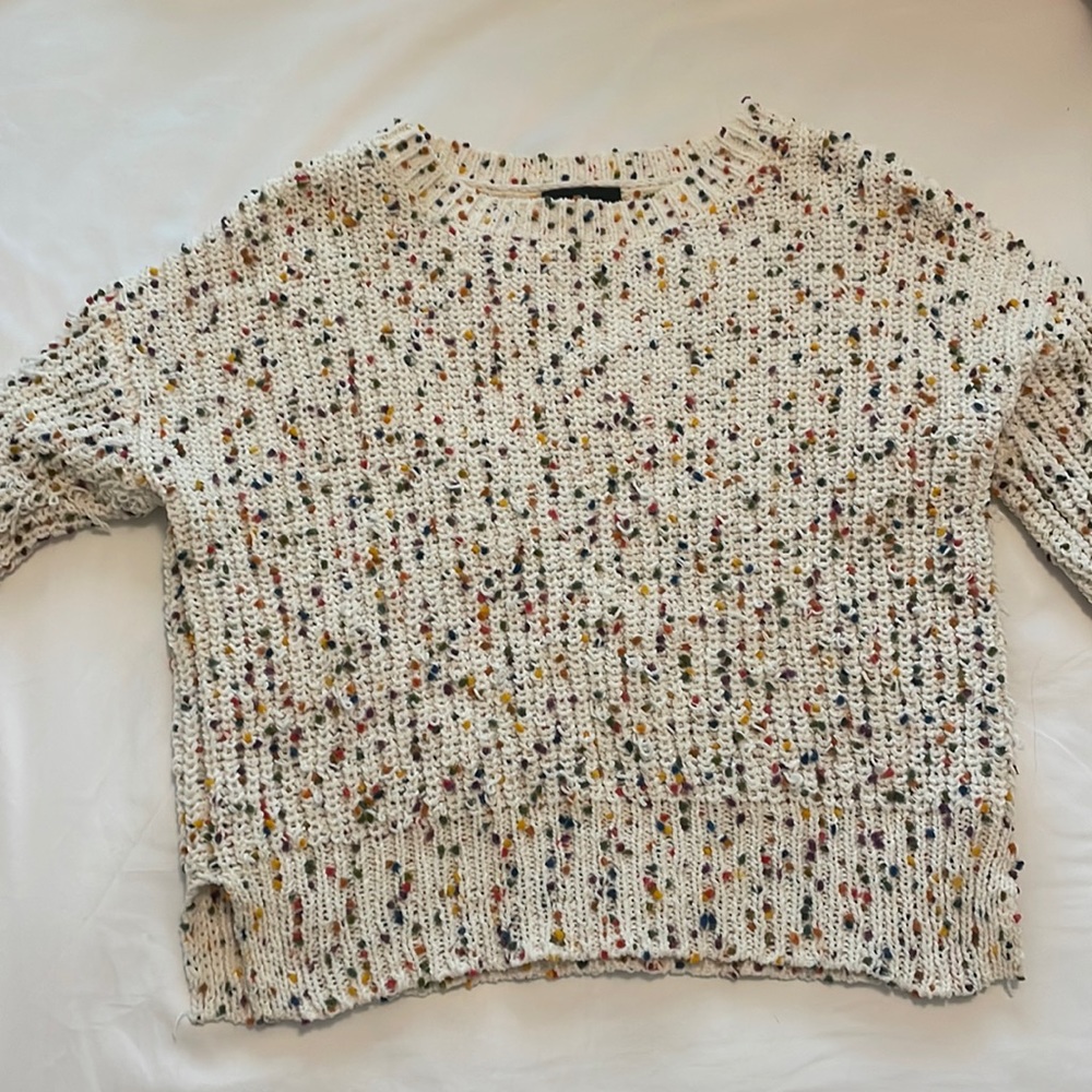 I.N. CREAM CONFETTI KNIT SWEATER